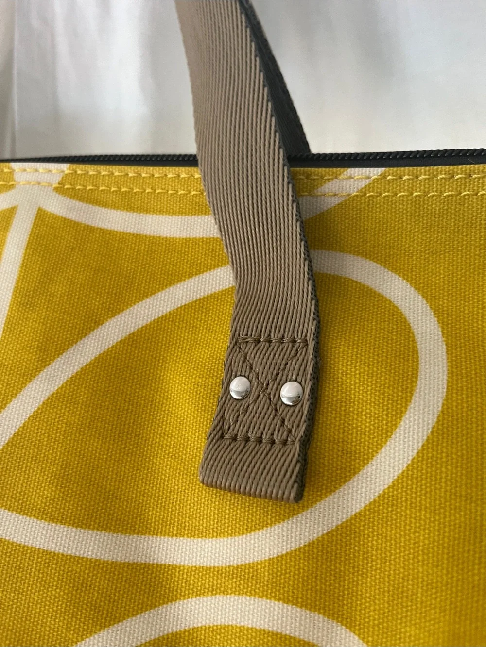 Orla Kiely Stem Zip Shopper Tote Bag – Vibrant Yellow
